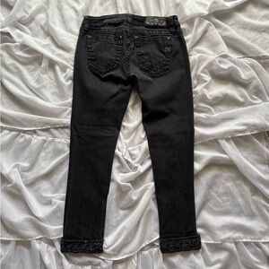 Miss Me Embellished Cuffed Skinny Jeans